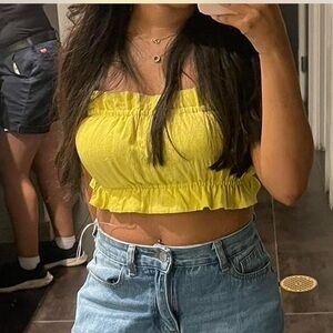 Vibrant Yellow/green crop top